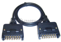 Trailer Plug Extension Flat to Flat Brass