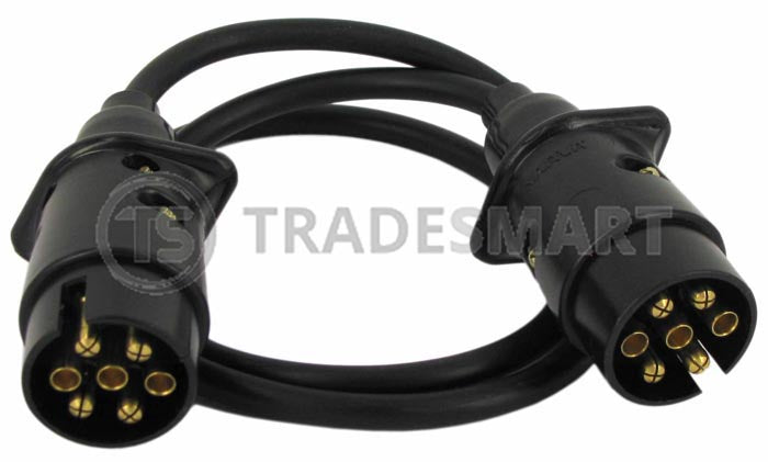 Trailer Plug Extension Round to Round Brass