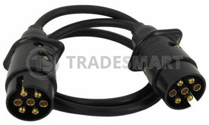 Trailer Plug Extension Round to Round Brass