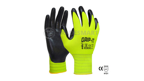 Safety Glove, Nitrile Palm - Hi Viz